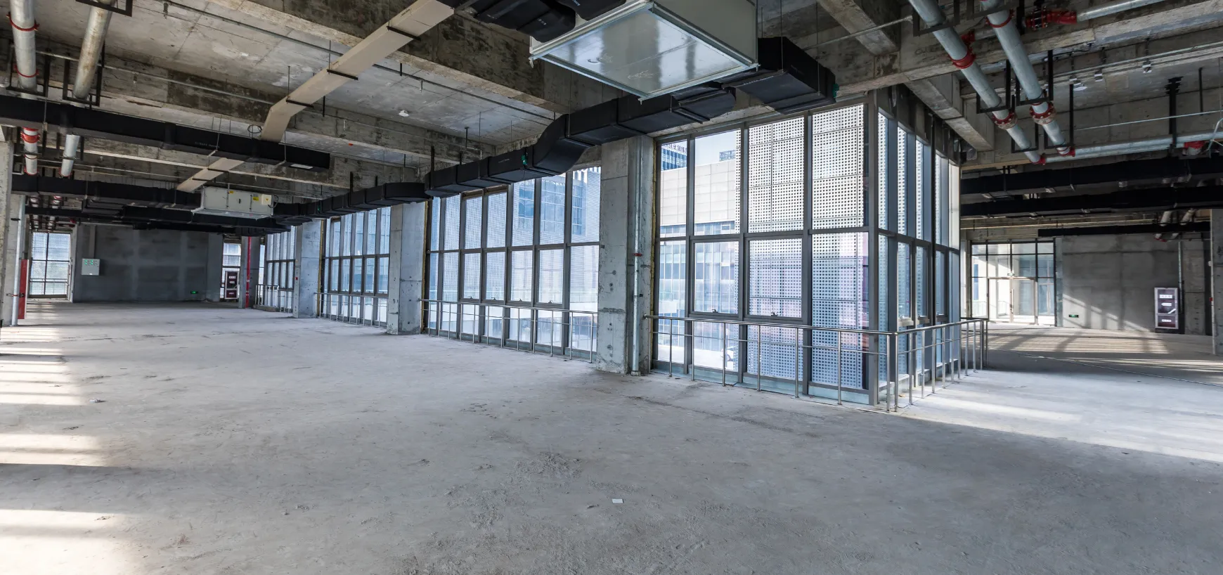 Commercial interior demolition project in Dallas TX with cleared interior space ready for renovation